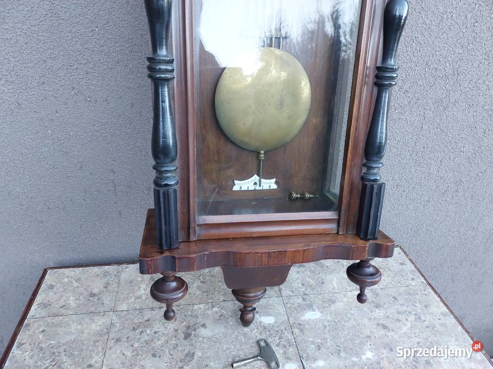 Stary zegar ścienny XIXw pełna płyta duży Tczew sprzedam