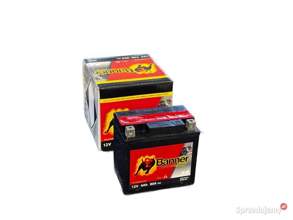 Akumulator BANNER 12V 4Ah 80A P YTX5LBS 50412 Jelcz-Laskowice sprzedam
