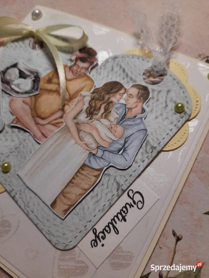 Kartka gratulacje z okazji narodzin Dęblin