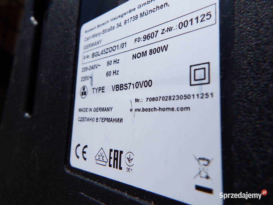 Bosch odkurzacz workowy turbo szczotka super Bolesławiec