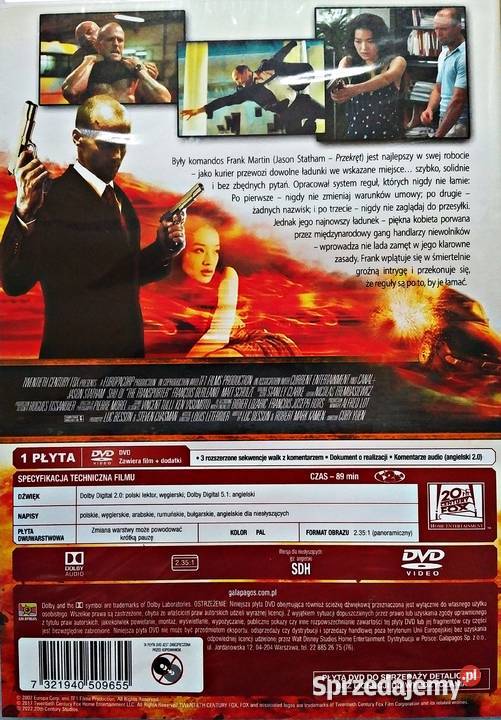 TRANSPORTER 123NOWA MOC 4 DVD lektor wielkopolskie Kalisz
