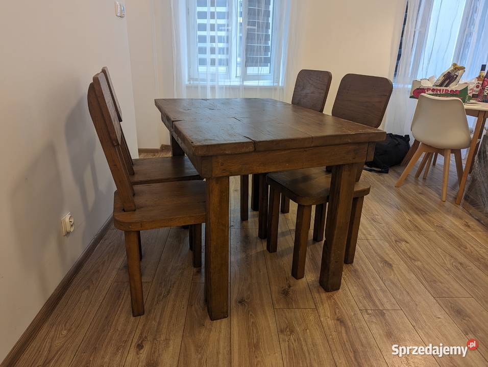Dębowy stół 6 krzeseł dostępne kilka kompletów opolskie Łubniany