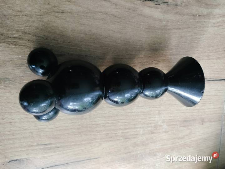 Świecznik drewniany fikuśny kulki Choszczno