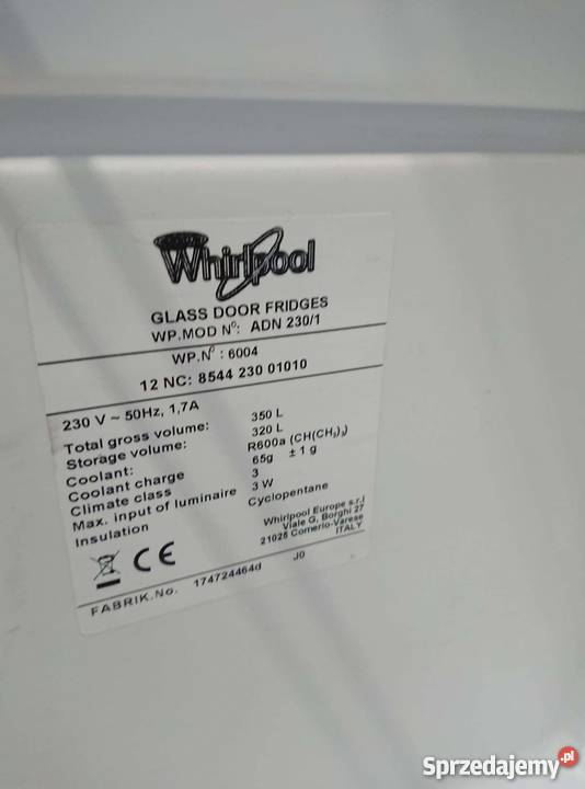 Witryna chłodnicza Whirlpool Warszawa