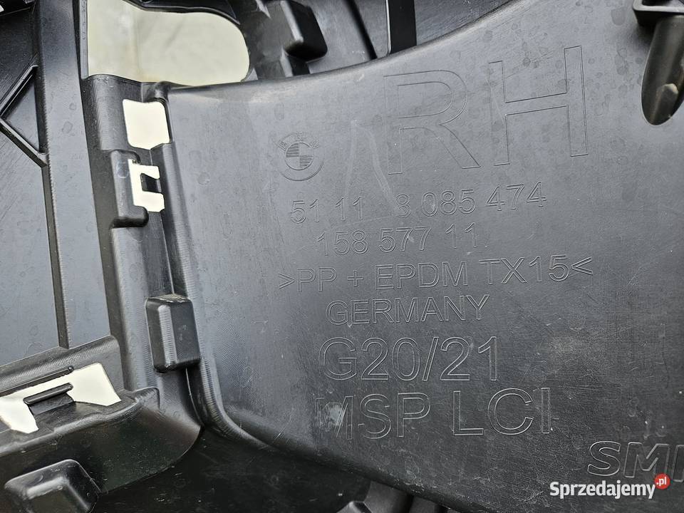 BMW 3 G20 G21 LIFT MPAKIET ŚLIZG PRAWY ZDERZAKA Międzychód