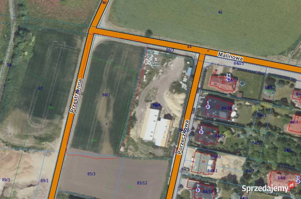 Działka Budowlana 3247m2 Przestrzennej Bielany 3247m2 Bielany Wrocławskie