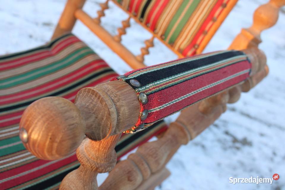 Drewniany Fotel bujany Rożnowo Nowogardzkie sprzedam