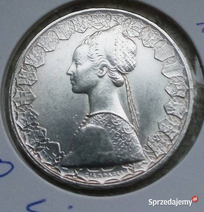 WŁOCHY 500 LIRÓW 1958 r SREBRO 0835 ŁADNA Legionowo sprzedam
