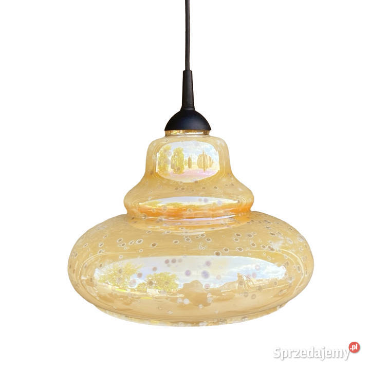Szklana opalizująca lampa wisząca Narva Leuchen Warszawa sprzedam