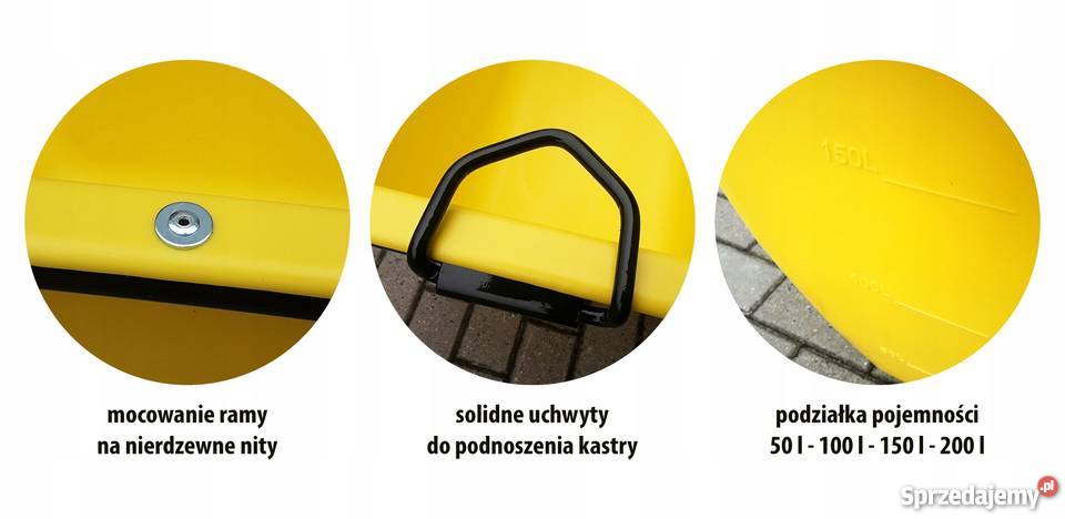 Pojemnik kalfas kastra na zaprawę murarską 200 L Pozostałe