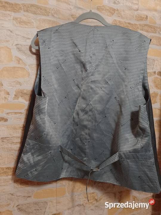 L XL Szaro Srebrna kamizelka garniturowa z Rozmiar XL małopolskie Kraków