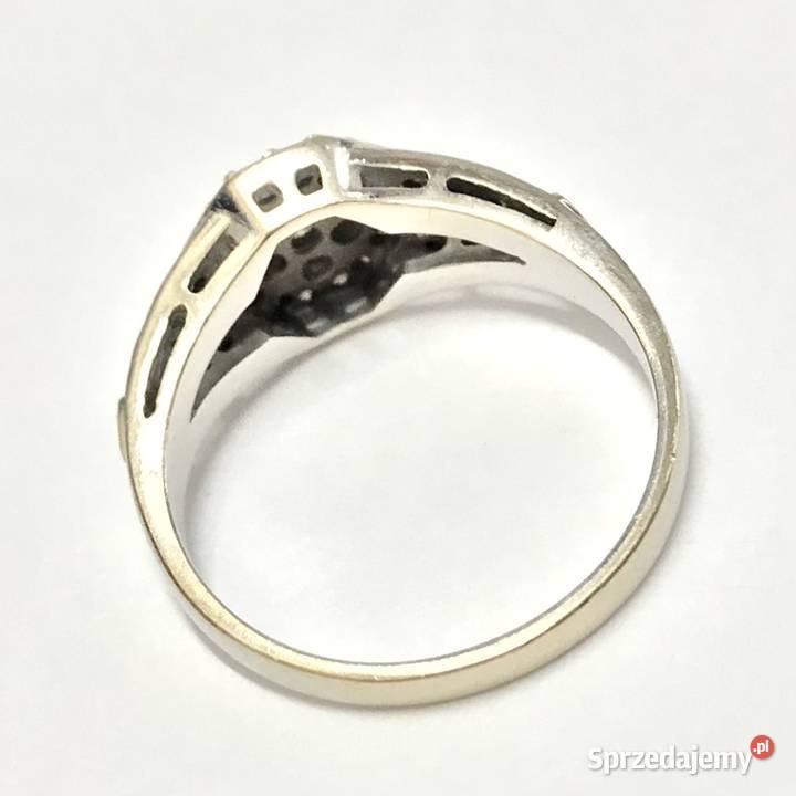 Złoty PIERŚCIONEK 18K cudowne BRYLANTY 04ct r13 złote Pierścionki Zegarki i Biżuteria