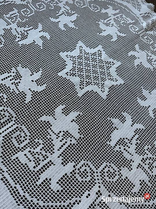 obrus okrągły szydełkowy rękodzieło śląskie Zabrze