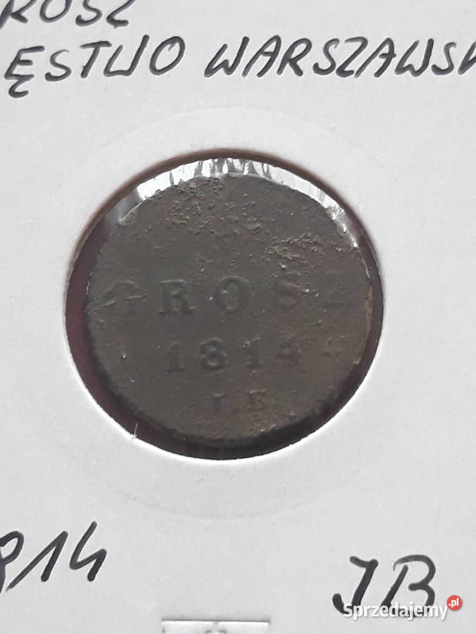 1 Grosz Księstwo Warszawskie 1814 r IB Super Konin