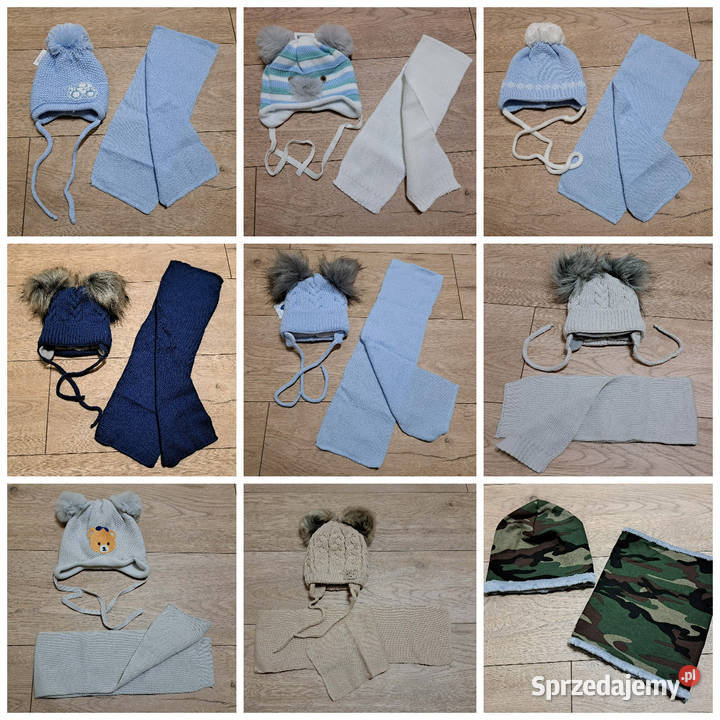 Hurt wyprzedaż czapek kominów rękawiczek 012lat