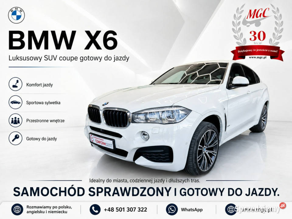 BMW X6 BMW X6 xDrive30d M PAKIET POLSKI SALON X6 Łaziska Górne