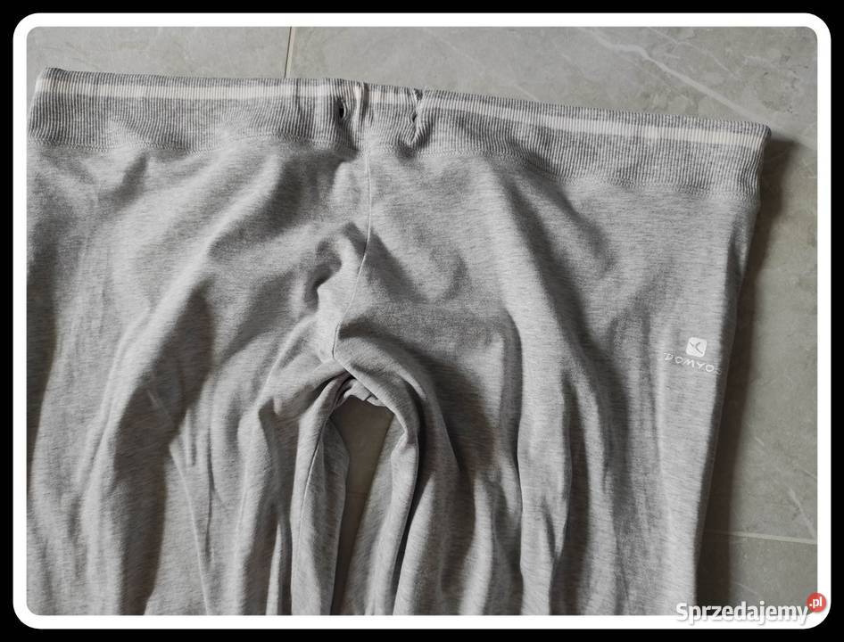 Szare spodnie dresowe na gumce rybaczki 46 XXXL sprzedam