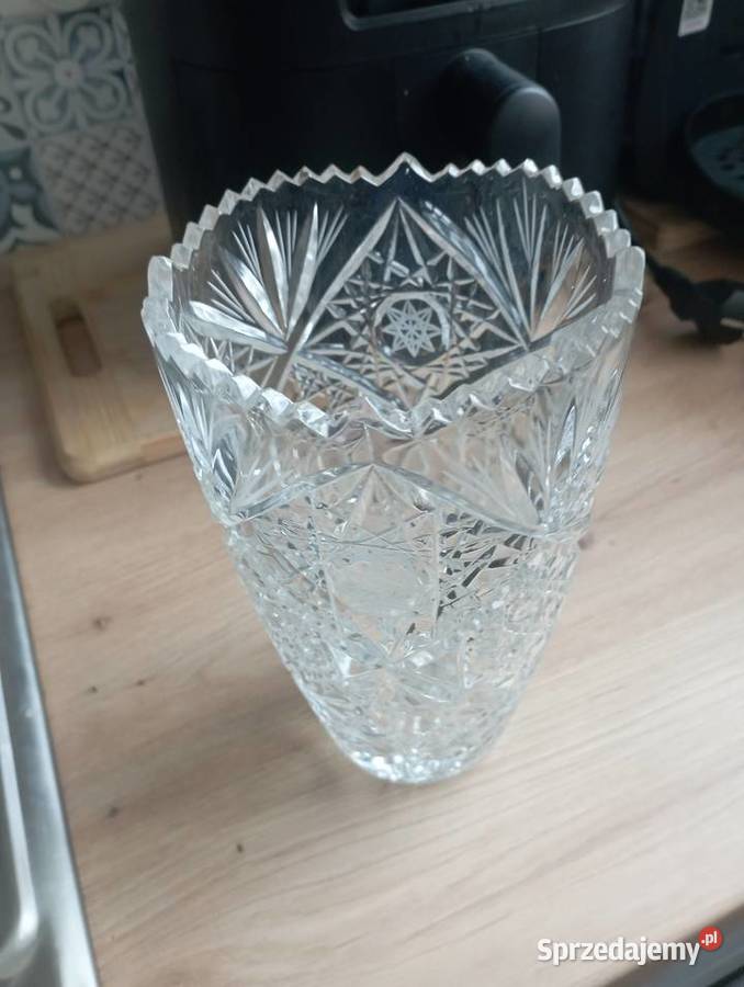 Piękny kryształowy wazon Porcelana i szkło Wrocław sprzedam