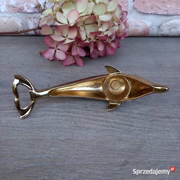 Włoski platerowany otwieracz do butelek delfin Warszawa