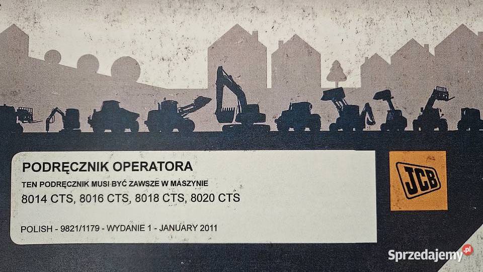 Instrukcja obsługi DTR JCB 8014 JCB 8016 JCB miękka Kielce