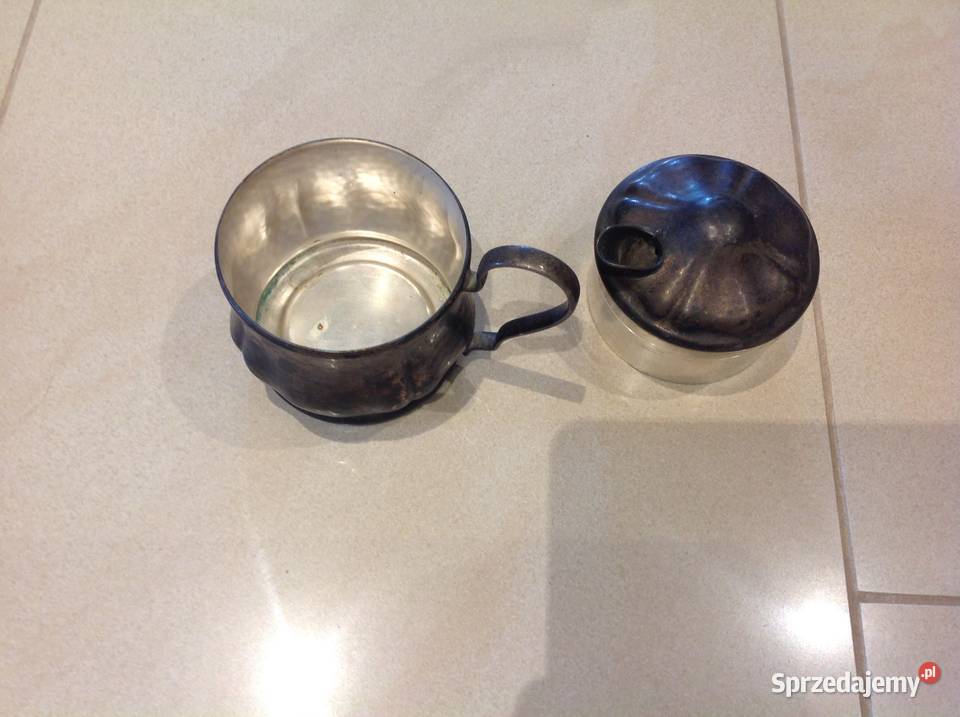 Stara cukiernica mosiądz posrebrzany