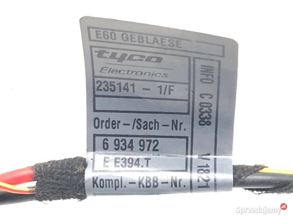 OPORNIK DMUCHAWY POWIETRZA BMW E61 6934972 0410 Rezystory dmuchaw