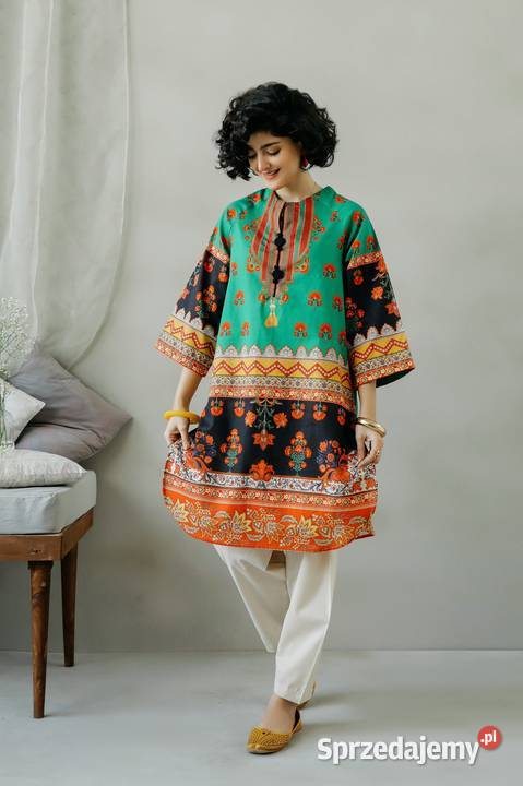 Nowa indyjska tunika S 36 kameez Bollywood Bluzki i koszule Bluzki i koszule Szczecin