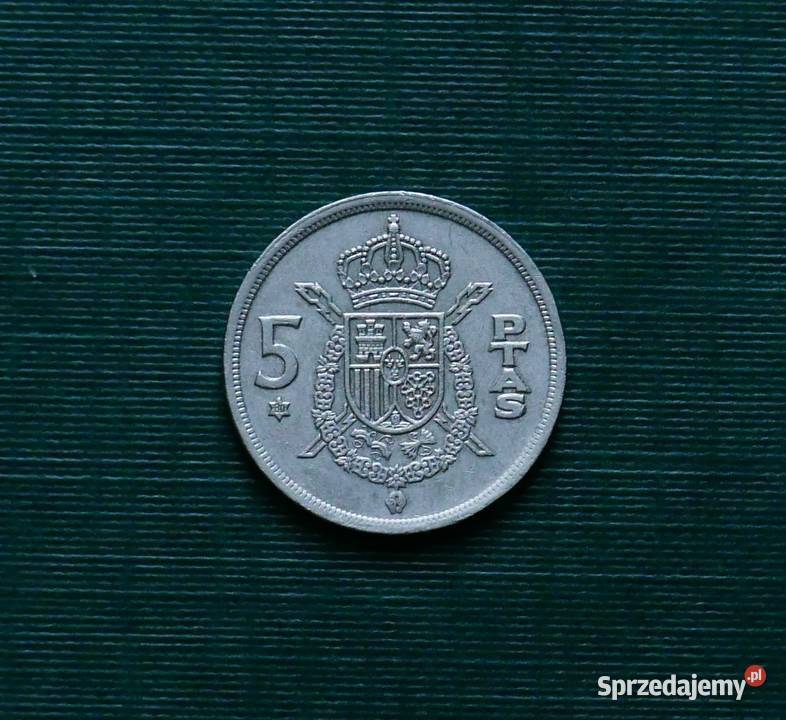 HISZPANIA 5 peset 1975r 80 w gwiazdce Gliwice