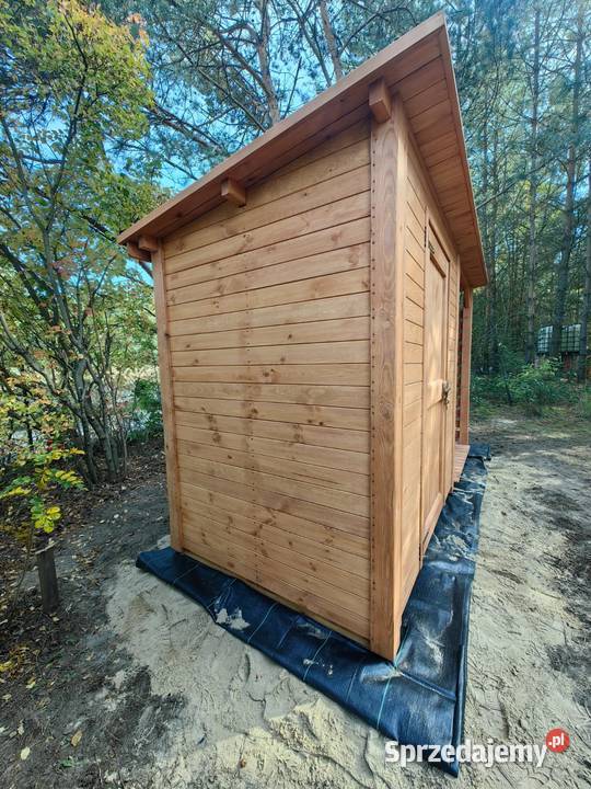 Domek narzędziowy 2 x 15m z drewutnią na drewno śląskie Kalety