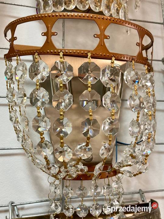 Kinkiet kryształowy Paris kolor miedziany Opole