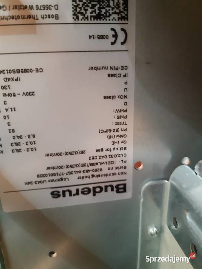 Piec gazowy Buderus Logamax U04224K zamkomspal mazowieckie Piaseczno sprzedam