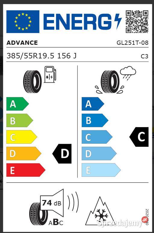 ADVANCE GL251T 38555 R195 Nowa opona naczepowa podkarpackie Zarębki
