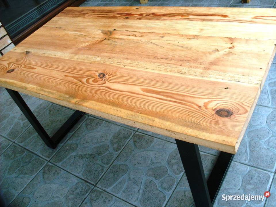Stary stolik ława stół retro loft stare drewno warmińsko-mazurskie Ełk