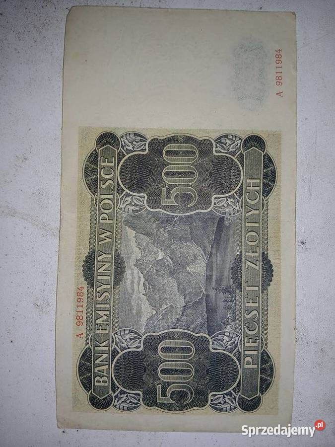 Banknot 500zl Kraków 1 marca 1940zl