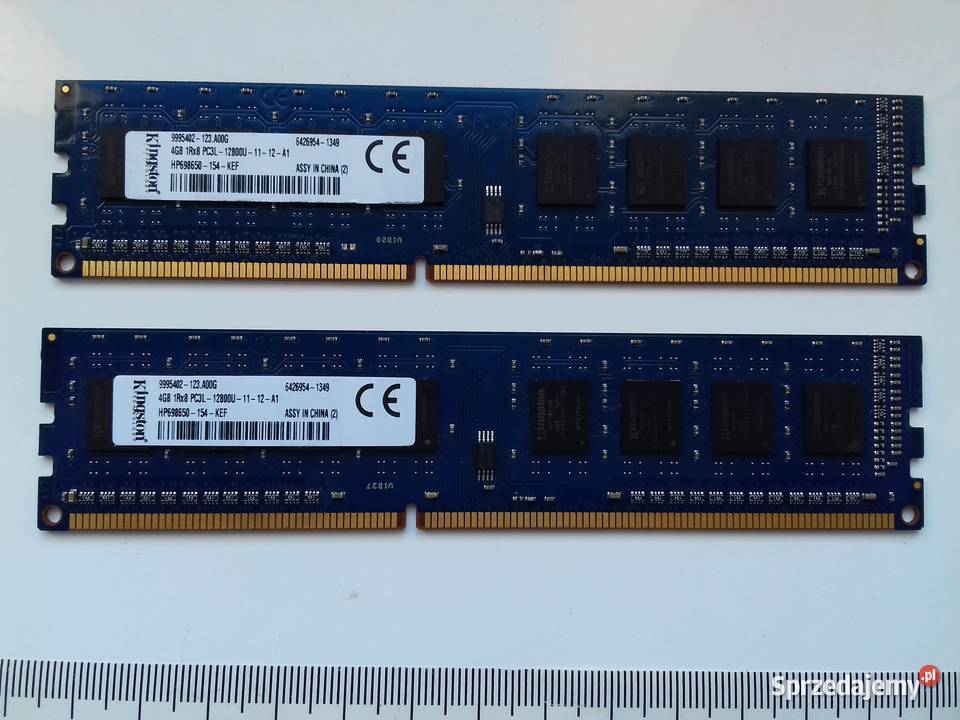 Kingston DDR3 2x4GB PC3L 12800U 1600Mhz CL11 sprzedam