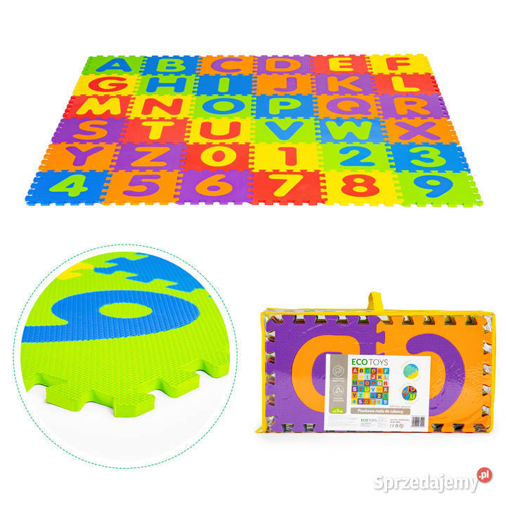 Duża mata piankowa EVA dzieci litery cyfry Smogorzów