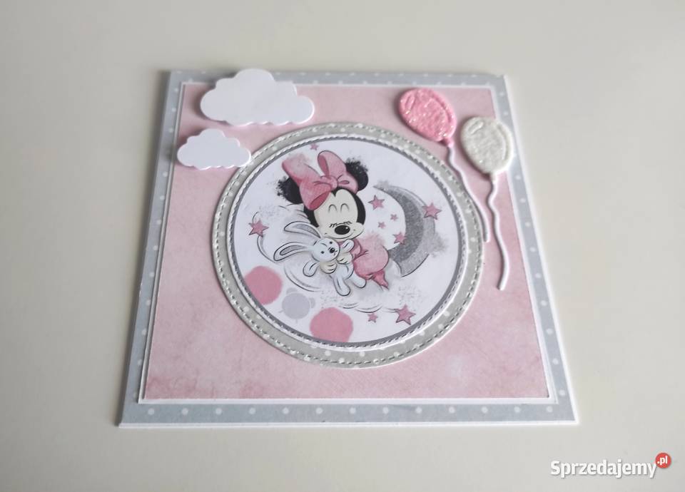 Kartka na Narodziny Roczek Urodziny ręcznie Łódź