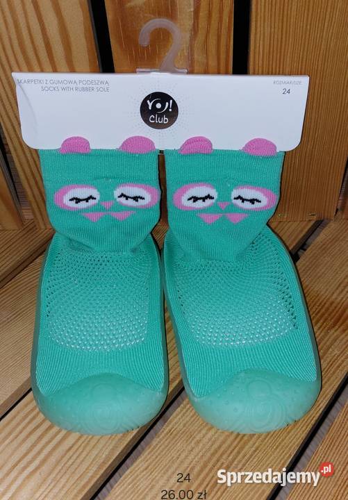 Skarpetki z gumową podeszwą rozmiar 24 Wadowice
