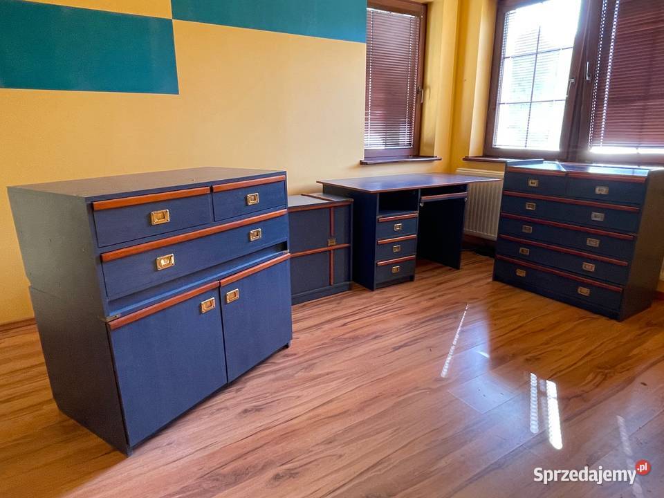 Zestaw mebli biurko komody komplet 123cm Komody Wieniec