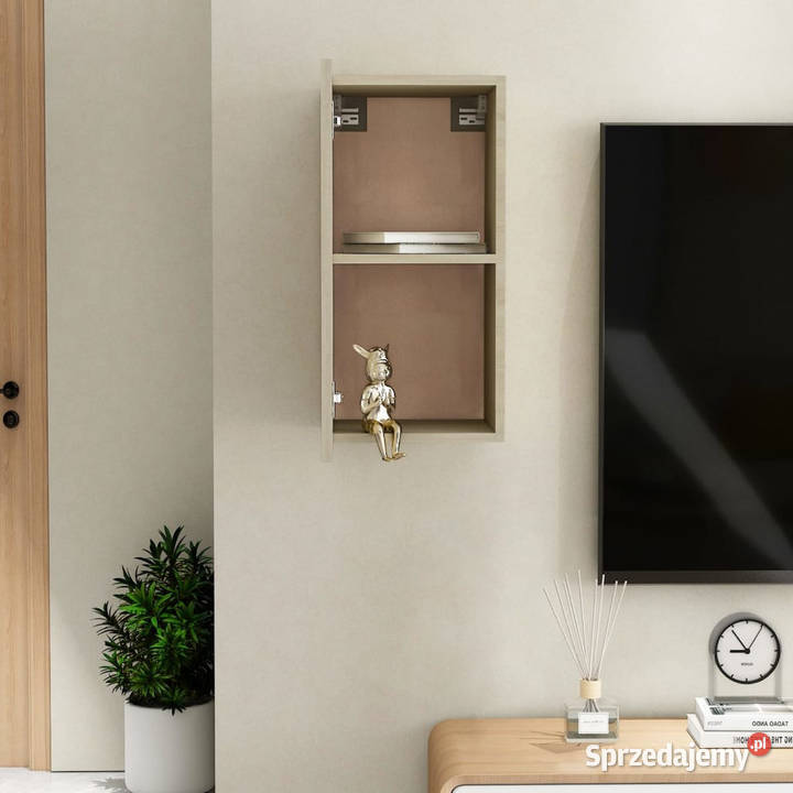 Szafka telewizyjna dąb sonoma 305x30x60 WM803332 mazowieckie sprzedam