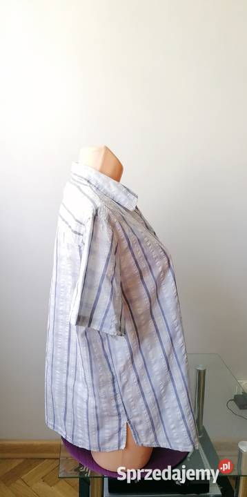 KOSZULA DAMSKA CASUAL W PASY RUK 22EUR 4850 krótki Bluzki i koszule