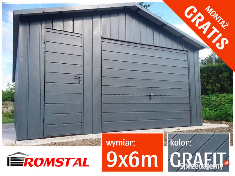 Grafitowy Garaż Blaszany Garaże Blaszane Wiaty