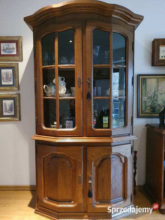 Witryna przeszklona dębowa Będzin