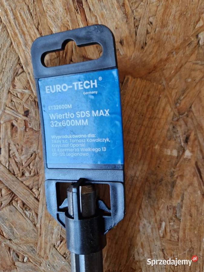 Wiertło do betonu 32mm x 600mm SDS Euro tech Pozostałe Głogowa