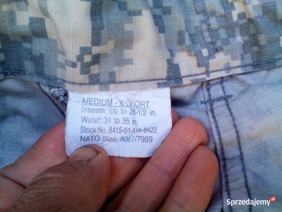 Spodnie armii USA typ ACU kamuflaż UCP MEDIUM Pabianice sprzedam