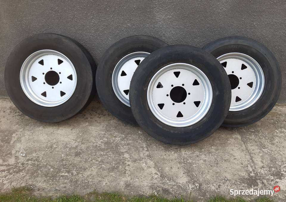 4 koła felgi bezdętkowe 27570 R225 przyczepa d46 łódzkie