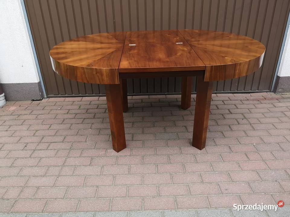 Stół ArtDeco Okrągły Orzech Beczka 110 Antyk Swarzędz sprzedam