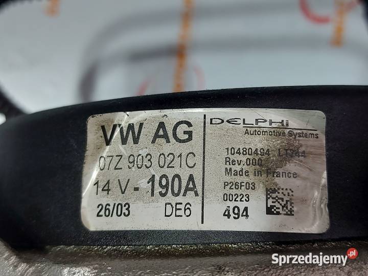 Touareg 50 V10 TDI 313 AYH 195 alternator