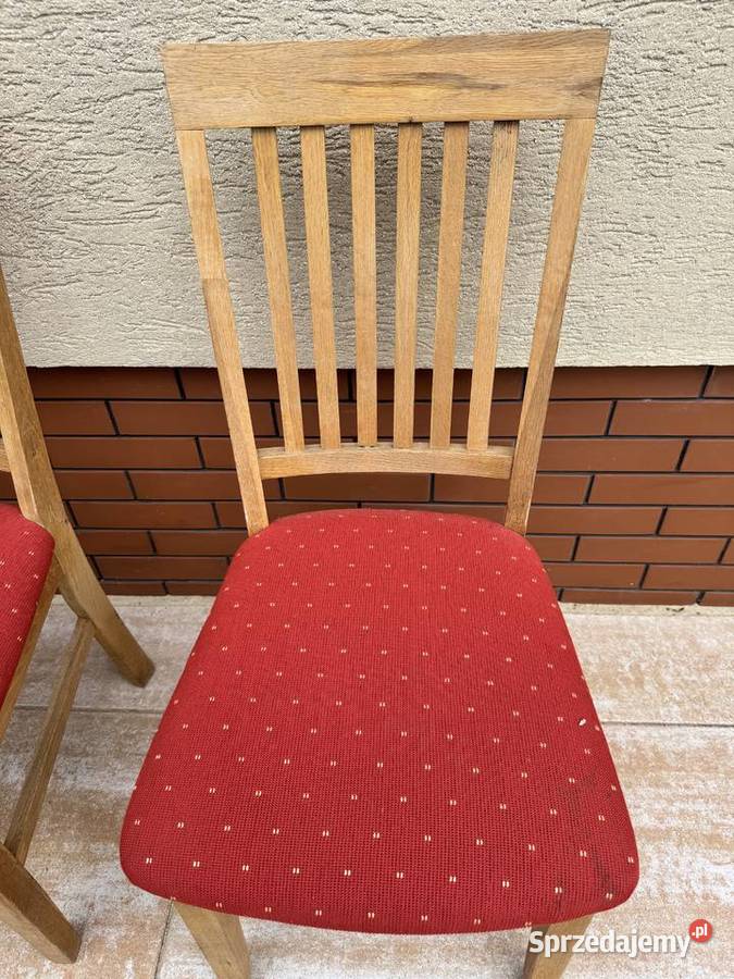 Krzesła 4 drewniane tapicerowane stół salon Warszawa