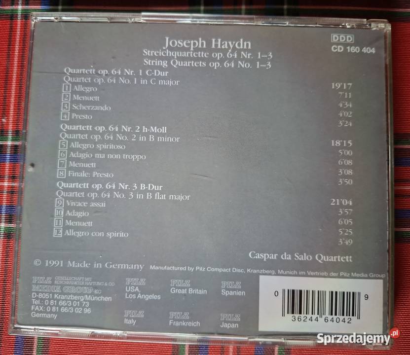 Joseph Haydn Streichquartette op64 13 CD małopolskie Kraków sprzedam